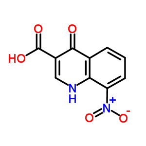 4-羟基-8-硝基-3-喹啉羧酸结构式_35973-25-2结构式
