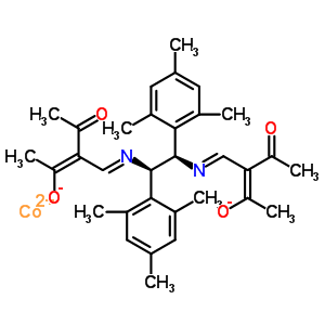 (1R,2R)-N,N-双(2-乙酰-3-氧代-2-亚丁烯基)-1,2-二均三甲苯基乙二胺合钴(II)结构式_361346-80-7结构式
