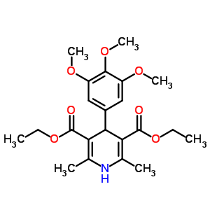 1,4-二氢-2,6-二甲基-4-(3,4,5-三甲氧基苯基)-3,5-吡啶二羧酸二乙酯结构式_36422-60-3结构式