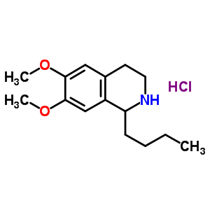 1-丁基-6,7-二甲氧基-1,2,3,4-四氢异喹啉盐酸盐结构式_367952-75-8结构式