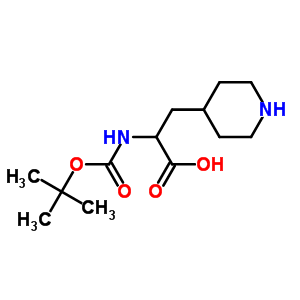 (2S)-2-(叔丁氧羰基氨基)-3-(4-哌啶基)丙酸结构式_368866-13-1结构式
