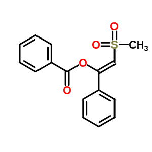 [(Z)-2-甲基磺酰基-1-苯基-乙烯] 苯甲酸结构式_3708-07-4结构式