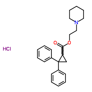 2-哌啶-1-基乙基2,2-二苯基环丙烷-1-羧酸酯盐酸盐结构式_37124-05-3结构式