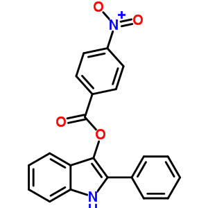 (2-苯基-1H-吲哚-3-基) 4-硝基苯甲酸结构式_37914-50-4结构式