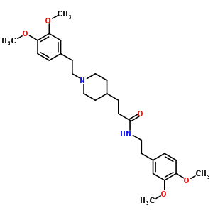 N,1-双[2-(3,4-二甲氧基苯基)乙基]-4-哌啶丙酰胺结构式_37969-12-3结构式