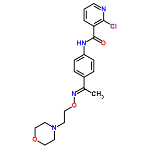4-(2-氯烟酰基氨基)苯乙酮 O-(2-吗啉乙基)肟结构式_38063-91-1结构式