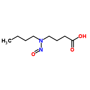 4-(N-丁基-N-亚硝胺基)丁酸结构式_38252-74-3结构式