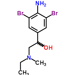 1-(4-氨基-3,5-二溴-苯基)-2-(乙基-甲基-氨基)乙醇结构式_38338-84-0结构式