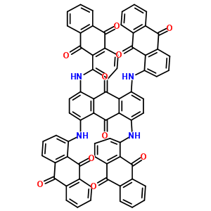 1,4,5,8-四[(9,10-二氧代-9,10-二氢-1-蒽基)氨基]-9,10-蒽醌结构式_38412-17-8结构式