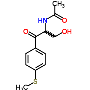 N-[1-(羟基甲基)-2-[4-(甲基硫代)苯基]-2-氧代乙基]-乙酰胺结构式_38423-42-6结构式