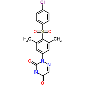 2-(4-((P-氯苯基)磺酰基)-3,5-二甲基苯基)-as-三嗪-3,5(2H ,4h)-二酮结构式_38560-80-4结构式