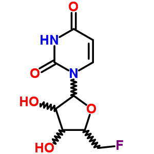 1-[5-(氟甲基)-3,4-二羟基四氢呋喃-2-基]嘧啶-2,4-二酮结构式_38817-29-7结构式