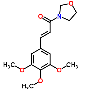 3-[1-氧代-3-(3,4,5-三甲氧基苯基)-2-丙烯基]四氢噁唑结构式_38943-53-2结构式