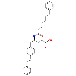 (S)-5-(4-benzyloxyphenyl)-4-((7-phenylheptanoyl)amino)pentanoic acid Structure,393569-31-8Structure