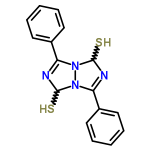 3,7-二苯基-1H,5h-[1,2,4]噻唑并[1,2-a][1,2,4]噻唑-1,5-二硫醇结构式_39722-54-8结构式