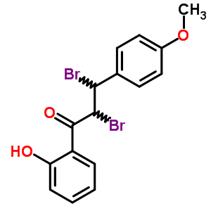 2,3-二溴-1-(2-羟基苯基)-3-(4-甲氧基苯基)-1-丙酮结构式_39729-17-4结构式