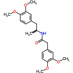 2-(3,4-二甲氧基苯基)-n-(2-(3,4-二甲氧基苯基)-1-甲基乙基)乙酰胺结构式_3979-57-5结构式