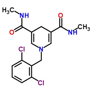 1-[(2,6-二氯苯基)甲基]-1,4-二氢-N3,N5-二甲基-3,5-吡啶二羧酰胺结构式_40429-30-9结构式