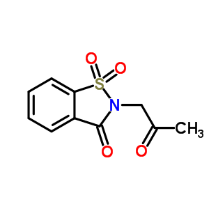 1,1-二氧代-2-(2-氧代丙基)-1,2-二氢-1lambda*6*-苯并[d]异噻唑-3-酮结构式_40506-05-6结构式
