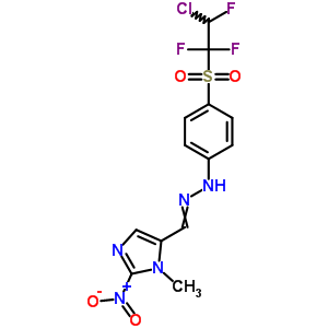 4-(2-氯-1,1,2-三氟-乙基)磺酰基-n-[(3-甲基-2-硝基-咪唑-4-基)亚甲基氨基]苯胺结构式_40647-70-9结构式