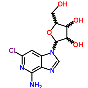 4-氨基-6-氯-1-beta-D-呋喃核糖基咪唑并[4,5-c]吡啶结构式_40656-71-1结构式