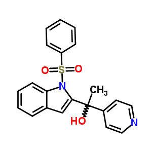 alpha-甲基-1-(苯基磺酰基)-alpha-4-吡啶-1H-吲哚-2-甲醇结构式_40899-89-6结构式