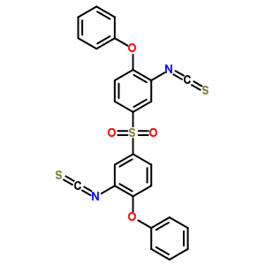 2-异硫代氰酰基-4-(3-异硫代氰酰基-4-苯氧基-苯基)磺酰基-1-苯氧基-苯结构式_40939-81-9结构式