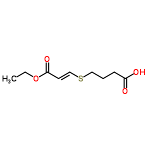 4-((3-Ethoxy-3-oxo-1-propenyl)thio)butanoic acid Structure,41108-59-2Structure