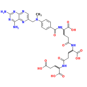 n-(n-(4-(((2,4-二氨基-6-蝶啶)甲基)甲基-L-谷氨酸结构式_41600-14-0结构式