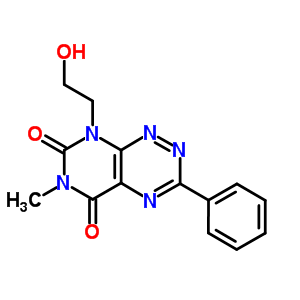 8-(2-羟基乙基)-6-甲基-3-苯基-嘧啶并[5,4-e]-1,2,4-三嗪-5,7(6h,8h)-二酮结构式_42285-89-2结构式