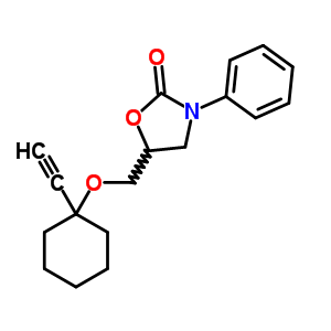 5-[(1-Ethynylcyclohexyl)oxymethyl]-3-phenyl-oxazolidin-2-one Structure,42468-57-5Structure