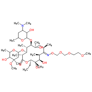 (9E)-红霉素9-[O-[[(2-甲氧基乙氧基)甲氧基]甲基]肟]结构式_425365-64-6结构式