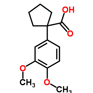 1-(3,4-Dimethoxyphenyl)cyclopentanecarboxylic acid Structure,43129-41-5Structure
