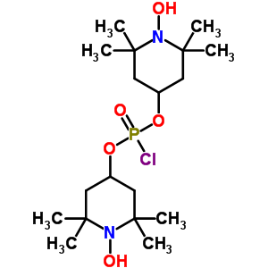 4-[氯-[(1-羟基-2,2,6,6-四甲基-4-哌啶)氧基]膦]氧基-1-羟基-2,2,6,6-四甲基-哌啶结构式_43143-25-5结构式