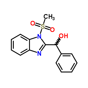 (1-甲基磺酰基苯并咪唑-2-基)-苯基-甲醇结构式_43215-17-4结构式