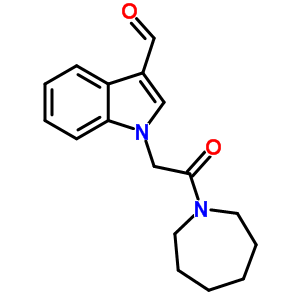 1-(2-氮杂环庚烷-1-基-2-氧代乙基)-1H-吲哚-3-甲醛结构式_436087-09-1结构式