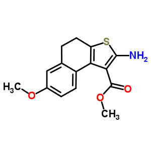 2-氨基-7-甲氧基-4,5-二氢萘并[2,1-b]噻吩-1-羧酸甲酯结构式_438199-49-6结构式