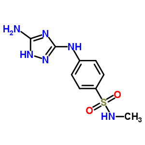 4-(5-氨基-1H-1,2,4-噻唑-3-基氨基)-N-甲基苯磺酰胺结构式_443799-42-6结构式