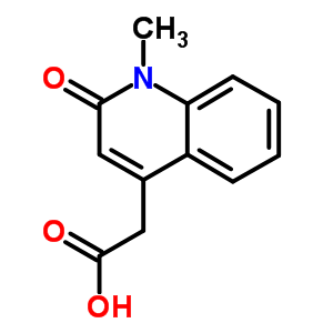 (1-甲基-2-氧代-1,2-二氢-4-喹啉)乙酸结构式_4764-79-8结构式
