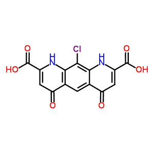 10-氯-1,4,6,9-四氢-4,6-二氧代-吡啶并(3,2-g)喹啉-2,8-二羧酸结构式_49635-52-1结构式