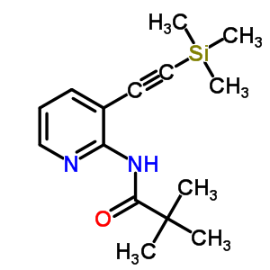 2,2-二甲基-N-(3-三甲基硅乙炔-2-吡啶)-丙酰胺结构式_499193-46-3结构式
