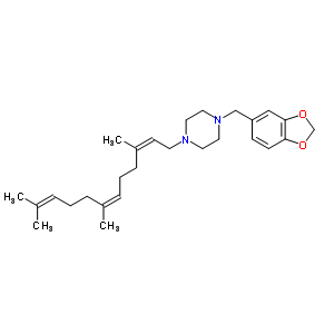 1-Piperonyl-4-[(2z,6z)-3,7,11-trimethyl-2,6,10-dodecatrienyl]piperazine Structure,50419-28-8Structure
