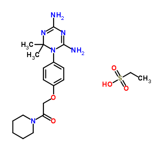 2-[4-(4,6-二氨基-2,2-二甲基-1,3,5-噻嗪-1-基)苯氧基]-1-(1-哌啶)乙酮结构式_50507-99-8结构式