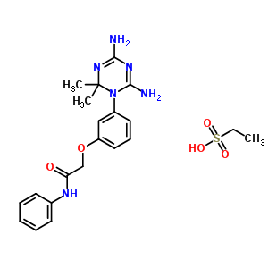 2-[3-(4,6-二氨基-2,2-二甲基-1,3,5-噻嗪-1-基)苯氧基]-n-苯基-乙酰胺结构式_50508-00-4结构式