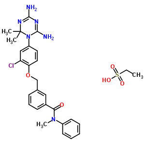 3-[[2-氯-4-(4,6-二氨基-2,2-二甲基-1,3,5-噻嗪-1-基)苯氧基]甲基]-n-甲基-n-苯基-苯甲酰胺结构式_50508-15-1结构式