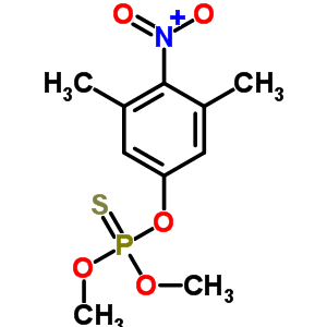 硫代磷酸 O-(3,5-二甲基-4-硝基苯基) O,O-二甲基酯结构式_50590-05-1结构式