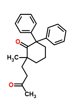 2-甲基-2-(3-氧代丁基)-6,6-二苯基-1-环己酮结构式_50592-55-7结构式