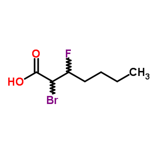Heptanoic acid,2-bromo-3-fluoro- Structure,50884-99-6Structure