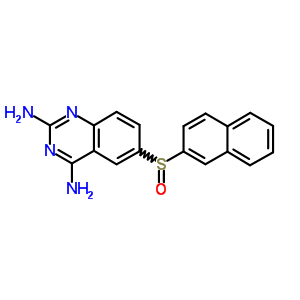 6-(2-萘亚磺酰基)-2,4-喹唑啉二胺结构式_51123-77-4结构式