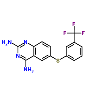 6-[[3-(三氟甲基)苯基]硫代]-2,4-喹唑啉二胺结构式_51123-99-0结构式